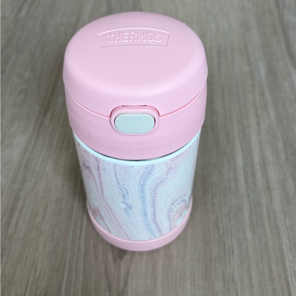 Thermos Pink and White Marble Insulated FUNtainer Food Jar